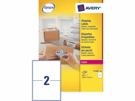 Etiket Avery L7168-100 199.6x143.5mm wit 200stuks wit