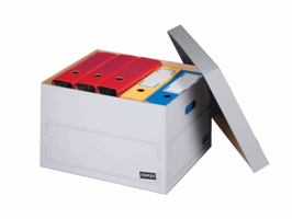 Staples Archiefcontainer met deksel 413 x 330 x 266 mm, bruin (doos 10 stuks)