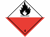 Gevarenetiket A102, 100X100mm wit opdruk zwart-rood. Klasse 4 artikel afbeelding