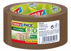 Verpakkingstape tesapack® Eco & Strong 66mx50mm bruin