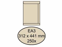 Envelop Quantore akte EA3 312x441mm cremekraft 250stuks