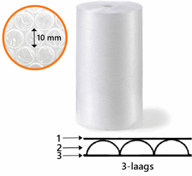 Noppenfolie 120cm/100m rol/100my/3-laags 10mm nop - Perforatie om de 15 cm artikel afbeelding