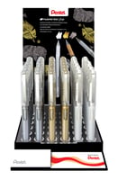 Gelschrijver Pentel K230M display à 36 stuks wit goud en zilver