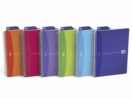 Oxford Office MyColours spiraalblok A5, gelijnd (pak 5 stuks)