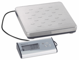 Pakketweger MAUL Cargo 50kg metalen plateau 27x27cm + 9V batterij zilver