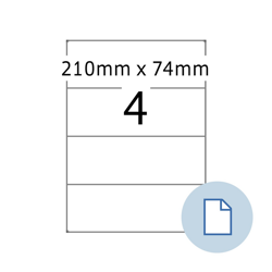 Etiket HERMA 8405 A4 EXPR 500 210x74mm wit 2000 stuks