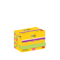 Memoblok Post-it 622 Super Sticky 47,6x47,6mm Carnival