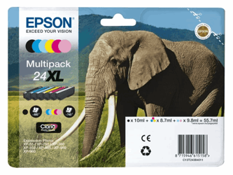 INKCARTRIDGE EPSON 24XL T243840 FOTO ZW + 5 KL artikel afbeelding