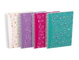 Oxford Spiraalblok Floral A5 lijn (1 pak x 5 stuks)