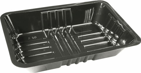 A-Bakje Type A50-60 204x144x39 PS Zwart inhoud 750 CC. Doosinhoud 500 St
