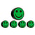Rond magneetje FACE Ø 35 mm, VE = 10 stuks smiley vriendelijk, groen