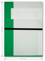 Trias dossiermap met elastiek - Folio. Buitenmap hoogte 34,5 cm , vulcapaciteit 6 cm, 400 grams karton, kleur lichtgroen.