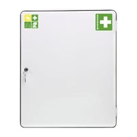 Verbandkast conform DIN 13169 met 1 deur, wit (Vulling: met inhoud)
