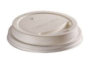 CPLA deksel wit 73mm Ø voor 1,8dl/7oz beker