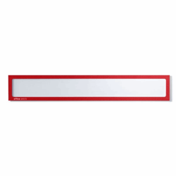 Magnetische infohoes voor titels, A3 liggend / A2 staand, 435x60 mm frame rood, VE = 10 stuks