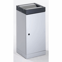 Afvalbak voor kringloopmateriaal met vleugeldeur apart, inhoud 70 l dekselkleur (Dekselkleur: antracietgrijs RAL 7016/antracietgrijs RAL 7016, blank aluminiumkleurig RAL 9006)