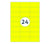 Etiket Rillprint 70x37mm fluorgeel 2400 etiketten