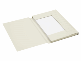 Dossiermap Secolor folio 3 klep 100% gerecycled karton 250 gr grijs