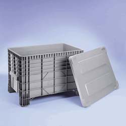 Deksel van polyethyleen voor l x b = 1030x600 mm grijs artikel afbeelding