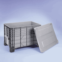 Deksel van polyethyleen voor l x b = 1030x600 mm grijs