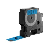 Dymo D1 labeltape 19 mm x 7 m Zwart op blauw 45806