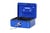 Geldkist MAUL met muntgleuf en slot 125x95x60mm blauw