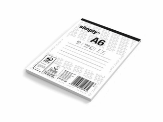 Schrijfblok Simply A6 lijn 100v/pk5 artikel afbeelding