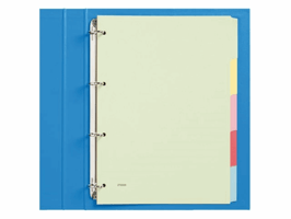 Tabbladen Qbasic 4-gaats karton 5-delig assorti karton