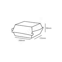 FSC® kraft hamburgerbox 160x155x90mm