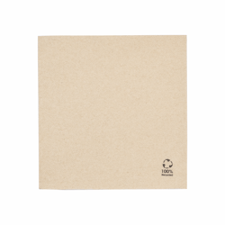 Servet gerecycled/ongebleekt 33x33cm ¼ vouw double point artikel afbeelding