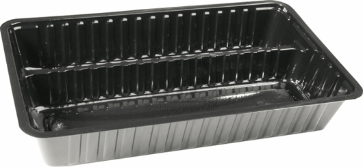 A-Bakje Type A24 205x122x36 PS Zwart Inhoud 400CC. Sausinhoud 150CC. Doosinhoud 500 St.