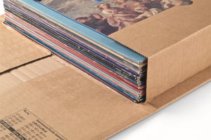 Colompac extra zekere boekverpakking met veiligheidssluiting 360x265x - 92mm. Kleur: Bruin. CP030.06
