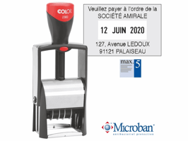 Colop Kantoorstempels met individuele tekst en datum Classic 2360, 45 x 30 mm - Frans