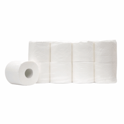 Toiletpapier Euro supersoft cellulose, 250 vel, 9,5cm breed x 3 laags, wit Art.nr 230013 artikel afbeelding