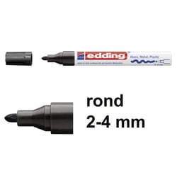 Lakmarker edding 750 2-4mm zwart/pk10