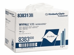 Kimberly Clark Wypall X70 poetsdoek, kleur wit. Verpakt per 300stuks artikel afbeelding