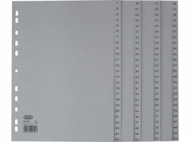 Tabblad ELBA A4 11R PP 1-100 grijs/se100