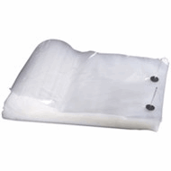 LDPE Bagloaderzakken, 280x470mm + 40 mm klep + 40mm bodemvouw, dikte 30 micron, transparant