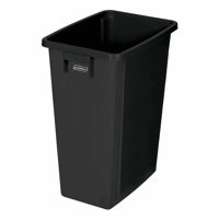 Robuuste verzamelbak voor recyclebaar materiaal met deksel inhoud 60 l, hoog deksel inwerpklep (Breedte: 460 mm; Dekselkleur: ; Diepte: 320 mm; Hoogte: 580 mm; Kleur afvalbak: zwart; Uitrusting: zonder deksel; Uitvoering inworp: )