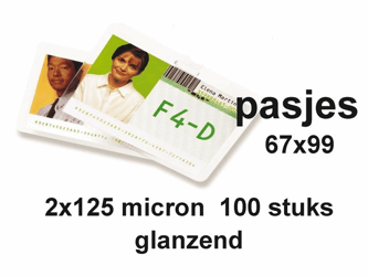 LAMINEERHOES GBC BADGE CARD 67X99MM 2X125MICRON artikel afbeelding