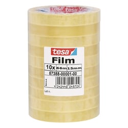 tesa® Standaard plakband 15 mm x 66 m Asgat 76 mm (pak 10 x 66 meter)