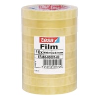 tesa® Standaard plakband 15 mm x 66 m Asgat 76 mm (pak 10 x 66 meter)