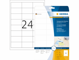 Etiket HERMA 4681 66x33.8mm transparant 600 stuks