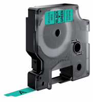 Dymo D1 labeltape 9 mm Zwart op groen 40919