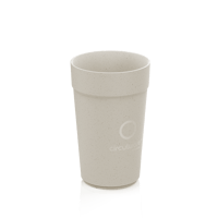 Beker herbruikbaar 400ml beige/ds4x16st