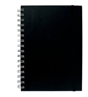 Notitieboek Quantore A5 spiraal tab lijn 192blz 80gr zwart