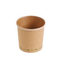 Kraft/PLA soepbeker 12oz/360ml/90mm Ø x87mm