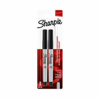 Viltstift Sharpie rond 0.5mm zwart blister à 2 stuks