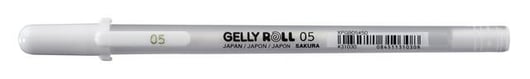 Gelschrijver Sakura Gelly Roll Basic 05 0.3mm wit artikel afbeelding