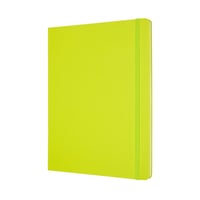 Notitieboek Moleskine XL 190x250mm blanco hard cover lemon green